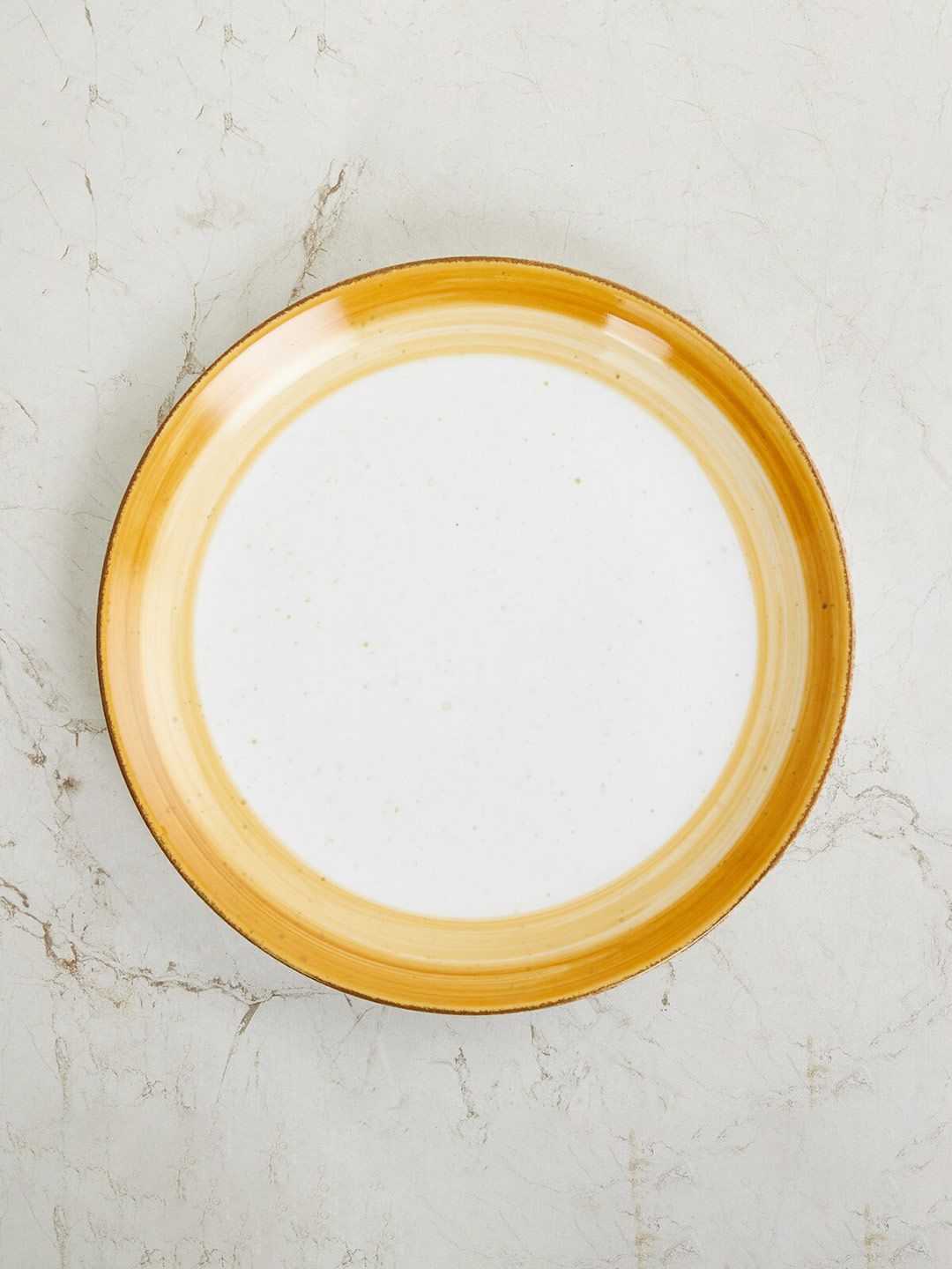Home Centre Yellow & White 1 Pieces Ceramic Glossy Plates Price in India
