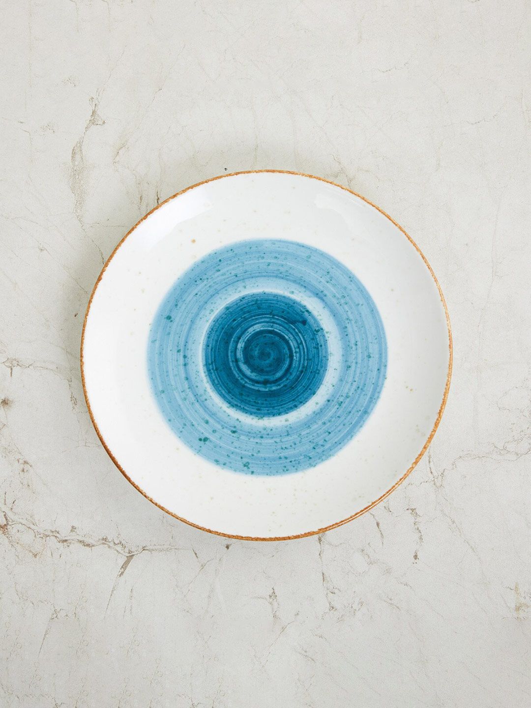 Home Centre Blue & White 1 Pieces Printed Ceramic Glossy Plates Price in India