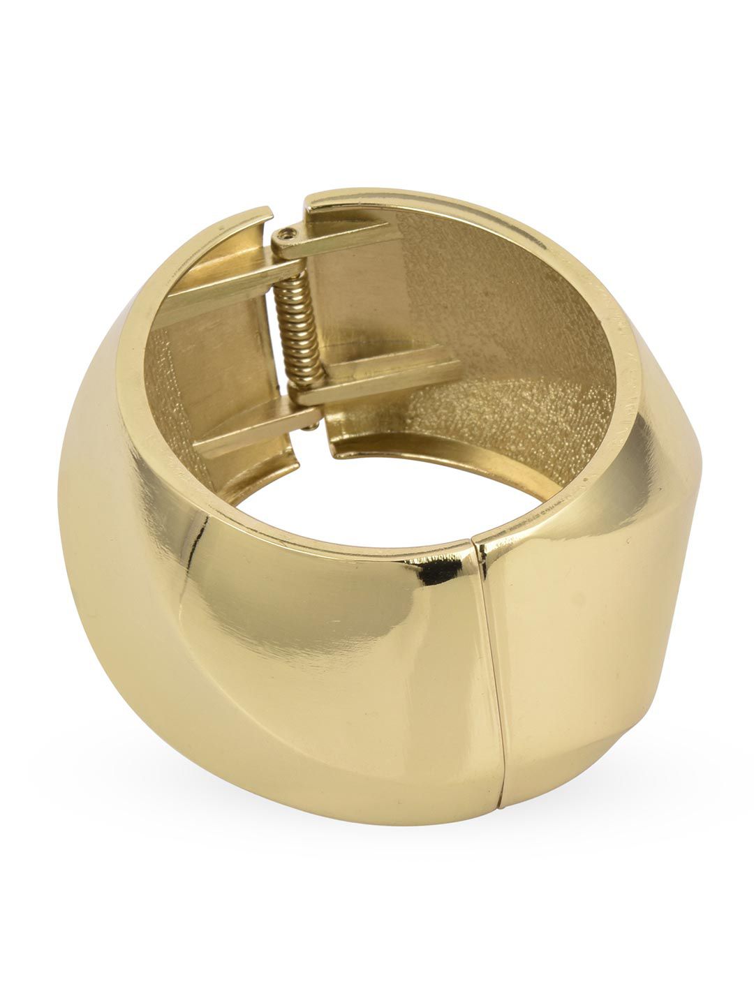 Tistabene Women Gold-Toned Gold-Plated Cuff Bracelet Price in India