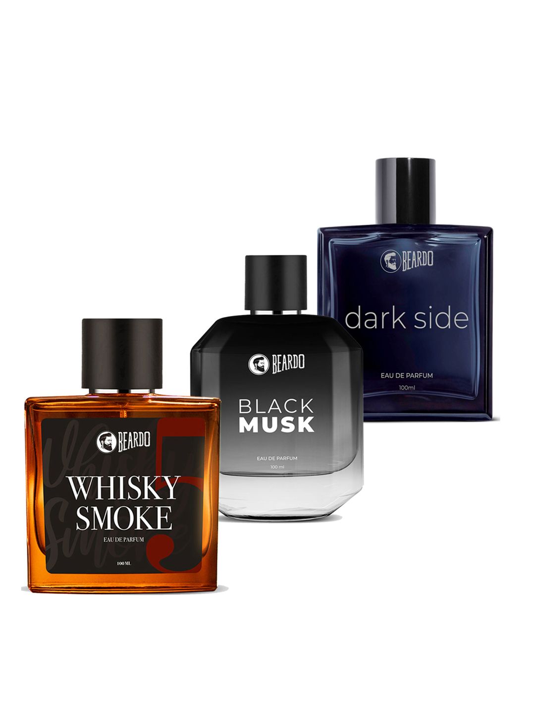 BEARDO Set of Black Musk - Whisky Smoke & Dark Side Eau de Parfum - 100 ml each Price in India