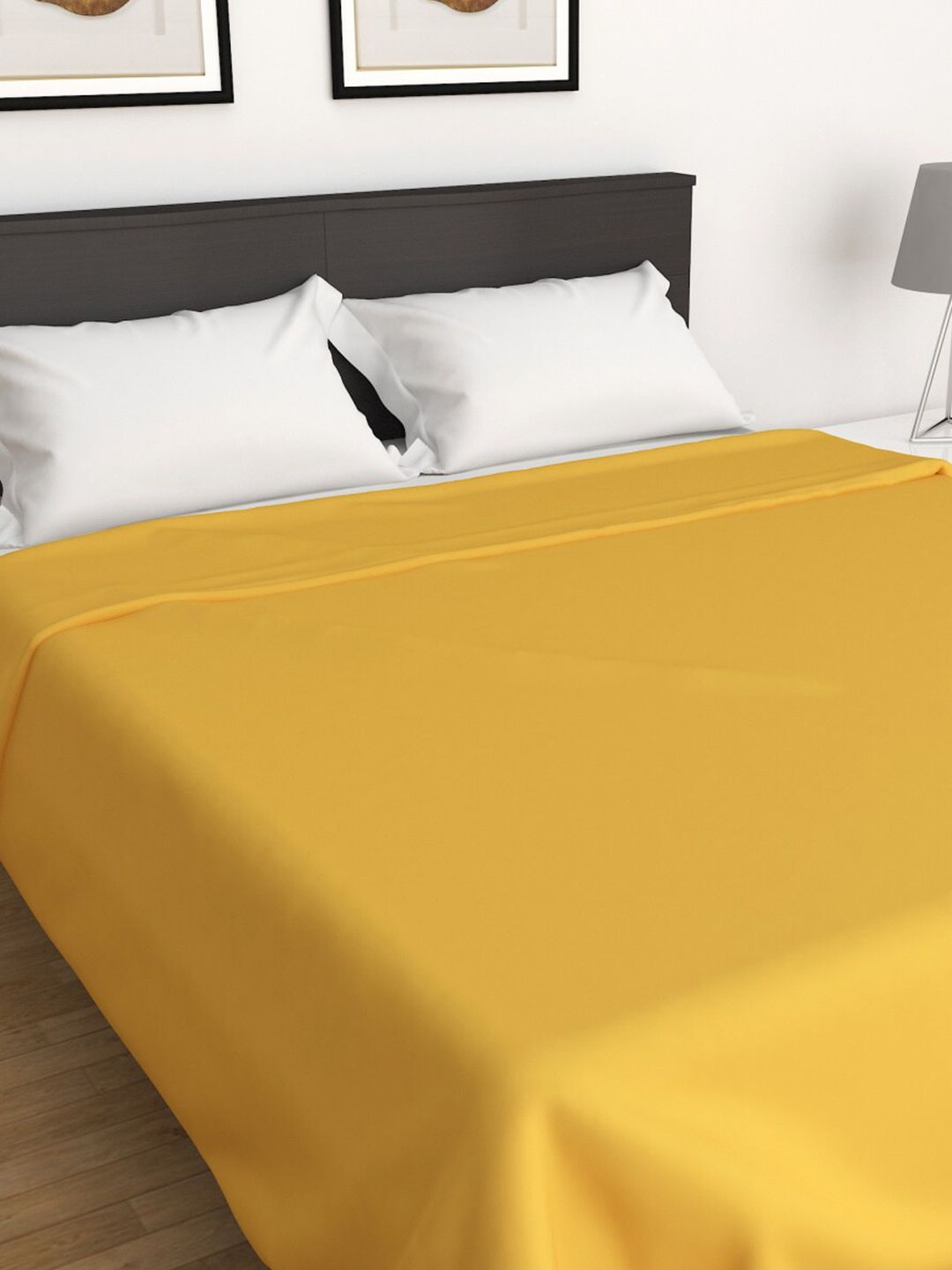 Home Centre Yellow Summer 350 GSM Double Bed Blanket Price in India