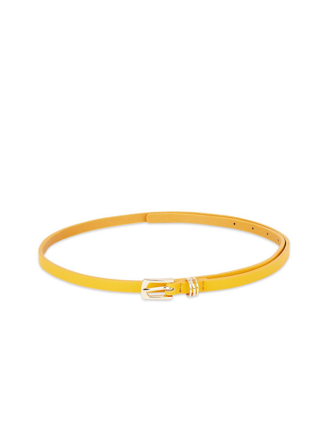 Forever Glam by Pantaloons Women Mustard Textured PU Belt Price in India