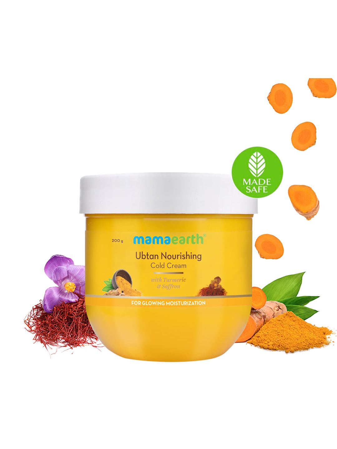 Mamaearth Ubtan Nourishing Cold Winter Cream with Turmeric & Saffron For Glowing Skin 200g