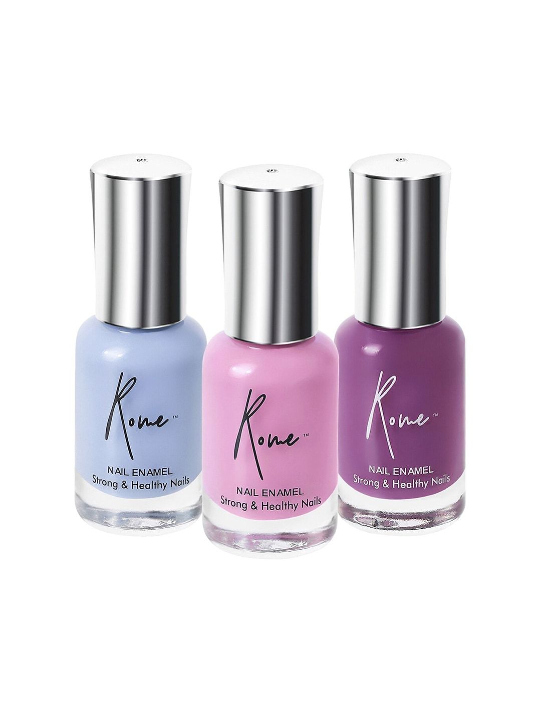 Rome Blue & Purple Set of 3 Glossy Nail Polishes