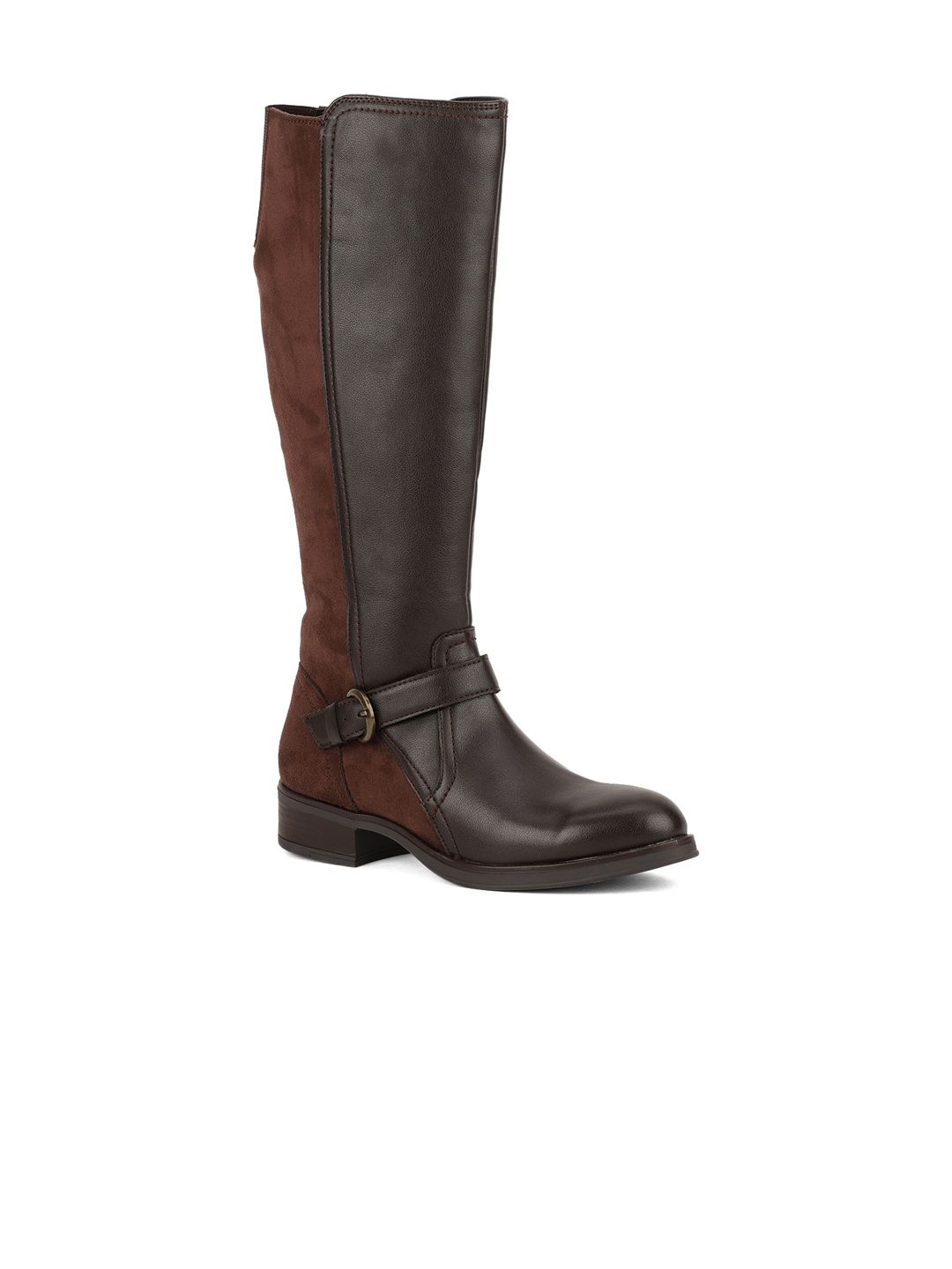 Bruno Manetti Women Brown Leather Flat Boots Price in India