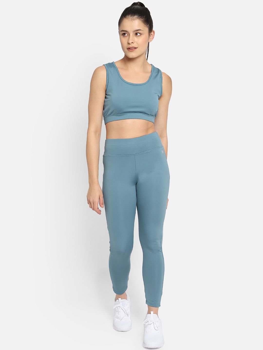 Clovia Women Blue Solid Tracksuits Price in India