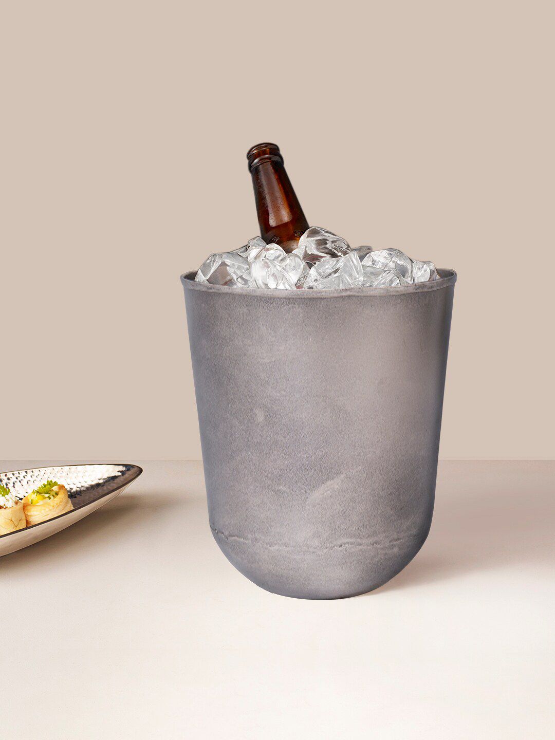 ellementry Silver-Toned Metal Wine Cooler Price in India