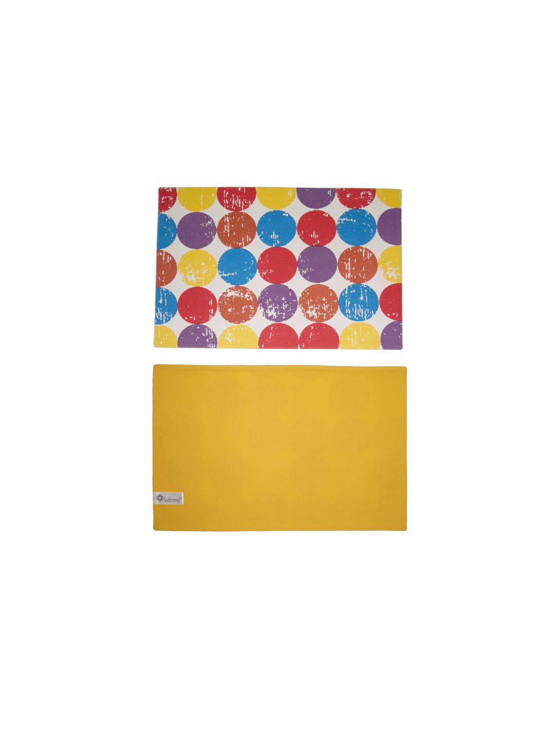 Lushomes Titac Print Pack of 6 Reversible Cotton Mats and 6 Plain Cotton Napkins Price in India