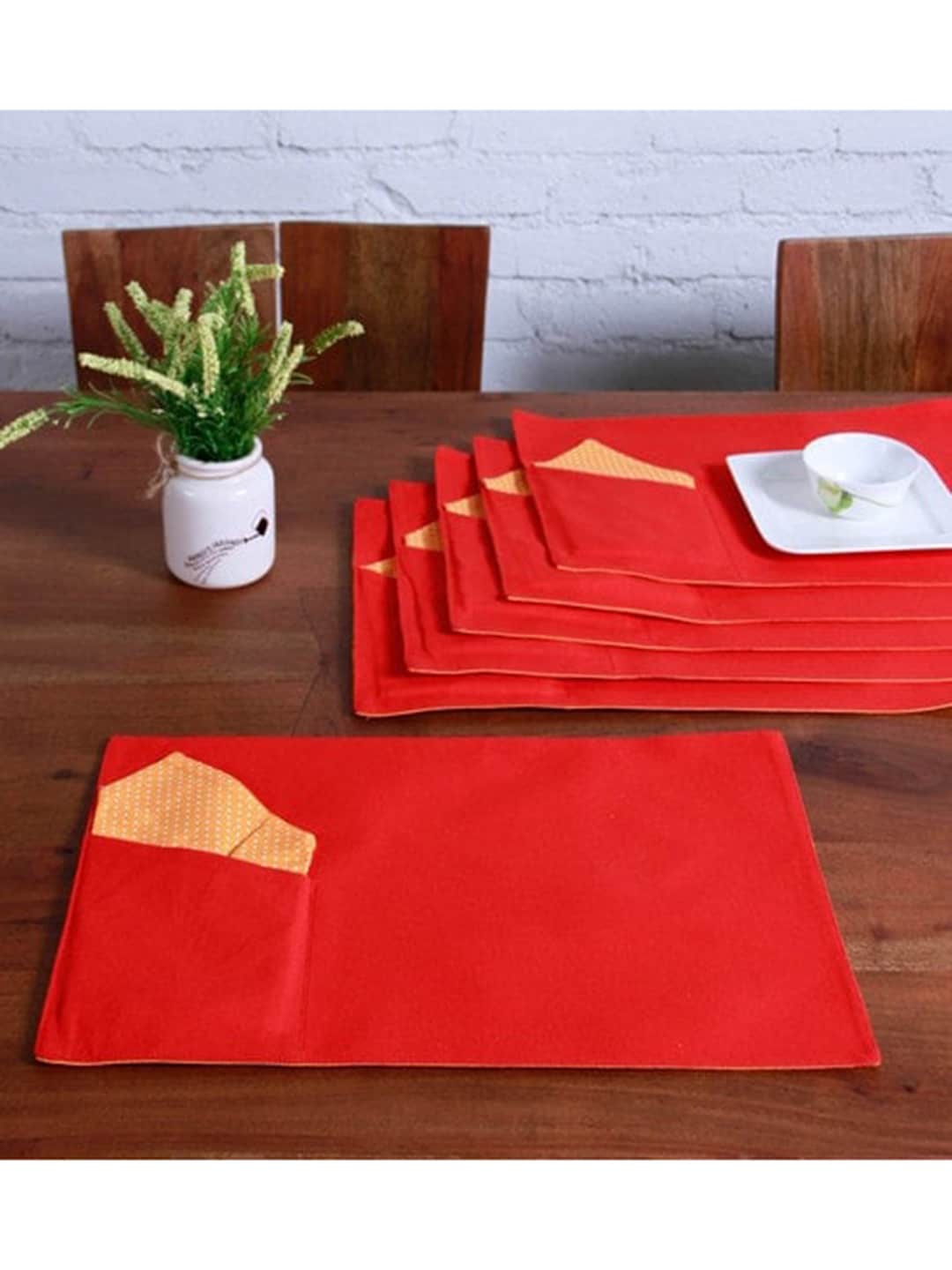 Lushomes Multi 6 Pcs Placemats & Napkins Price in India