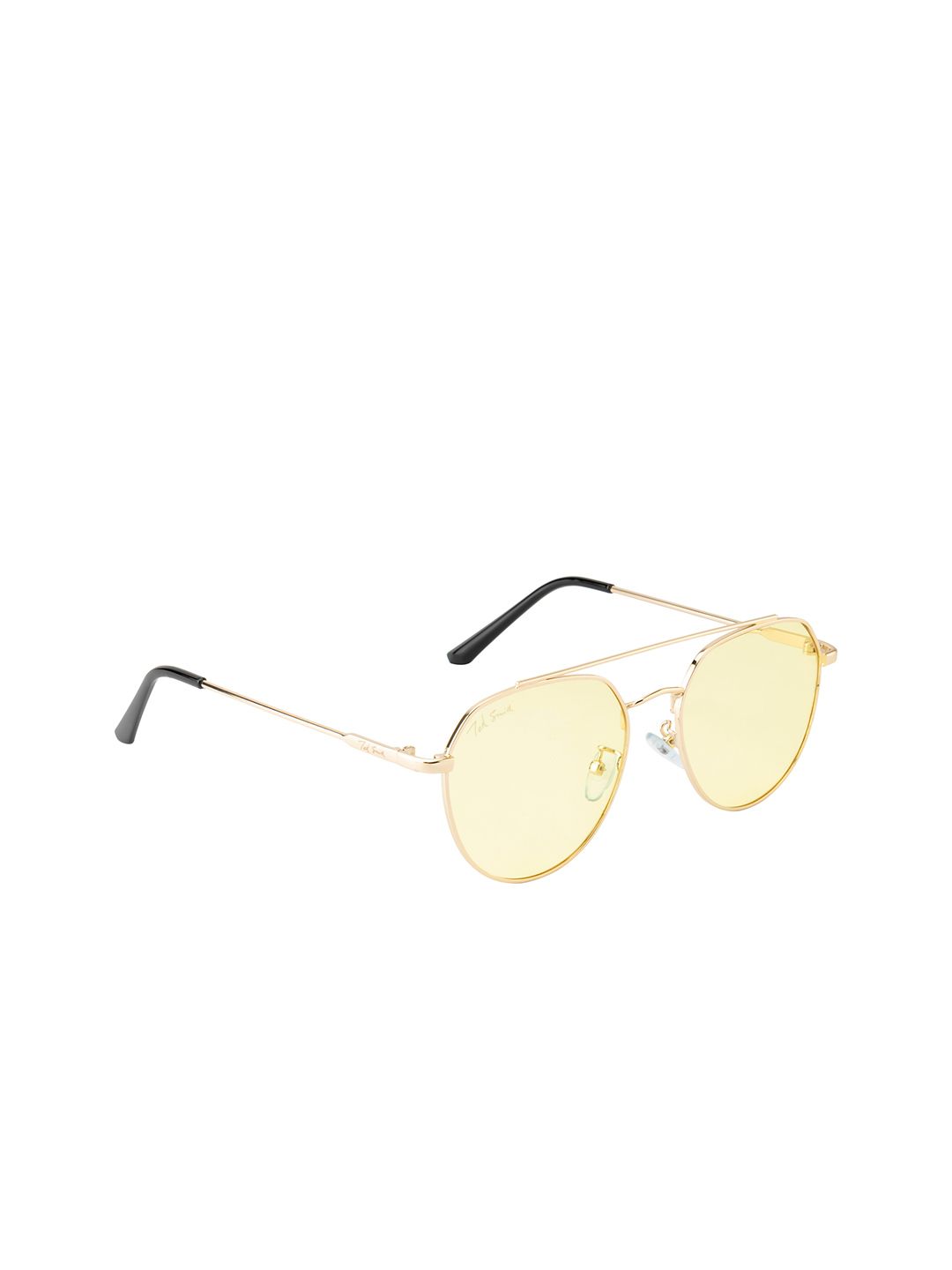 Ted Smith Unisex Yellow Lens Aviator Sunglasses with UV Protected Lens GENRAL_C4 Price in India