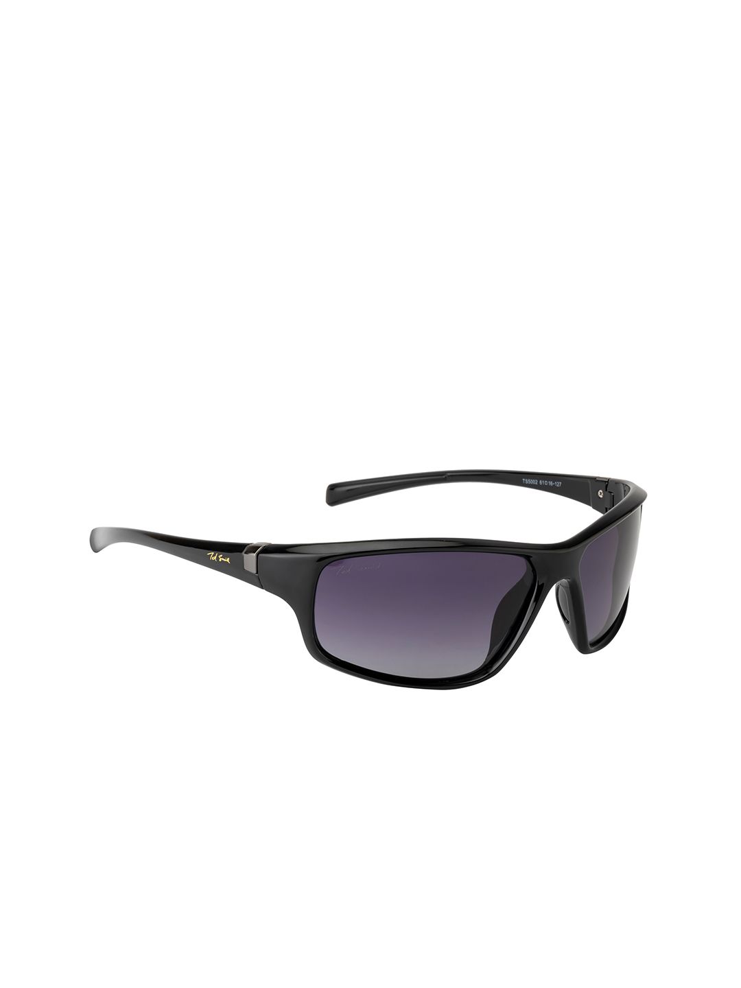 Ted Smith Unisex Purple Lens & Black Sports Sunglasses with Polarised Lens CRYPTO_C2 Price in India