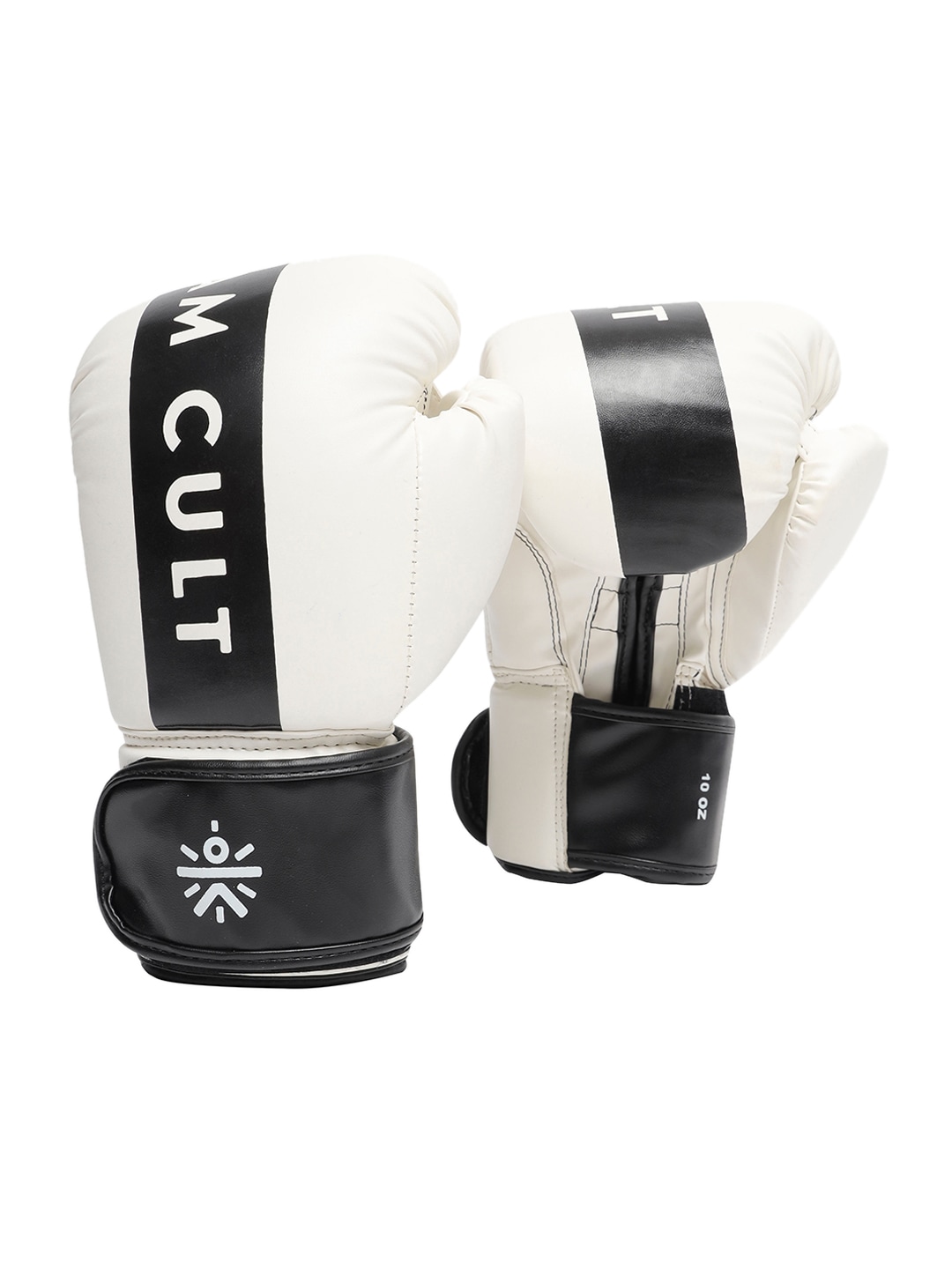 Cultsport White & Black Boxing Gloves With Handwraps Price in India