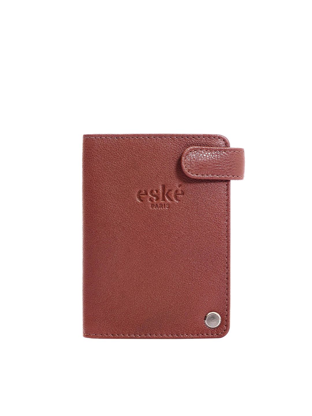 Eske Unisex Brown Leather Card Holder Price in India