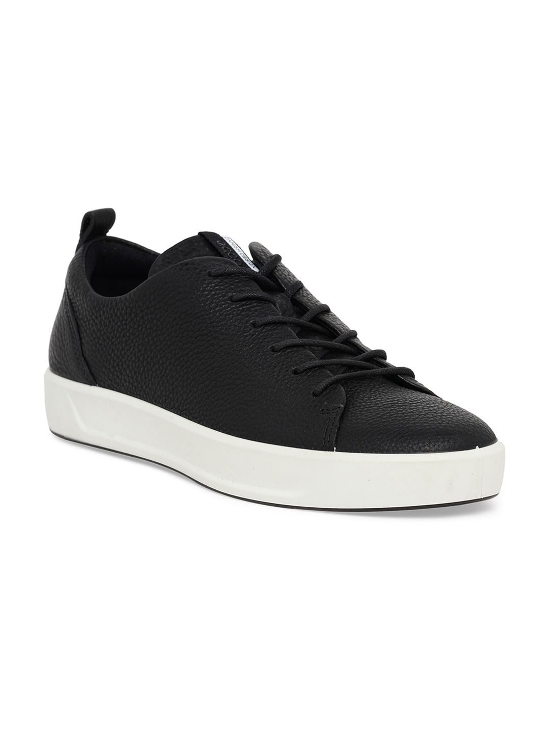 ECCO Women Black Textured Leather Soft 8 Tie Sneaker Upgrades Price in India