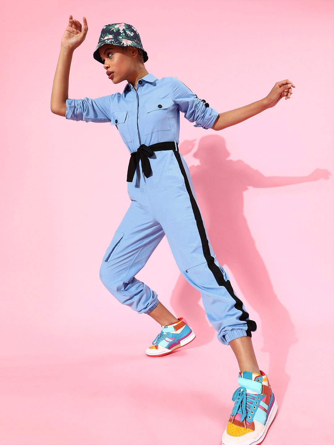 STREET 9 Blue Basic Jumpsuit Price in India