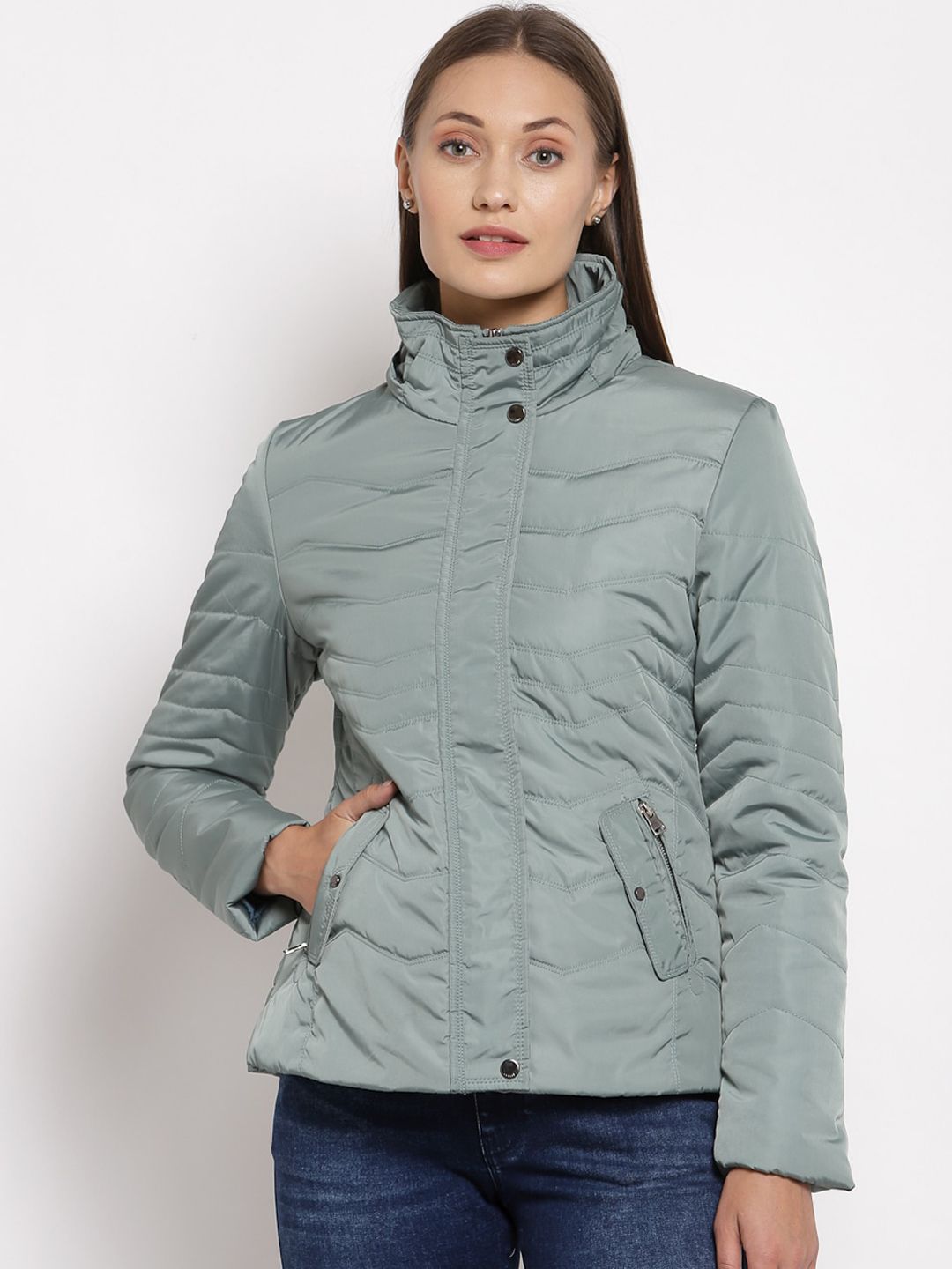 Juelle Women Green Parka Jacket Price in India