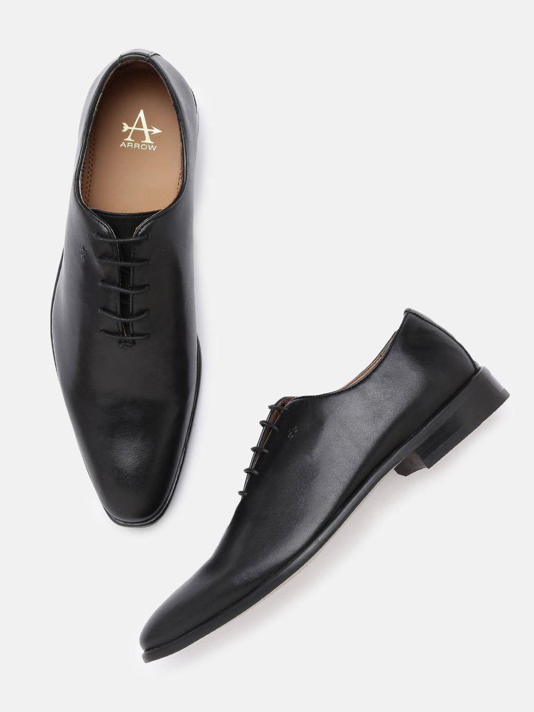 Arrow Men  Solid Leather Formal Oxfords Shoes