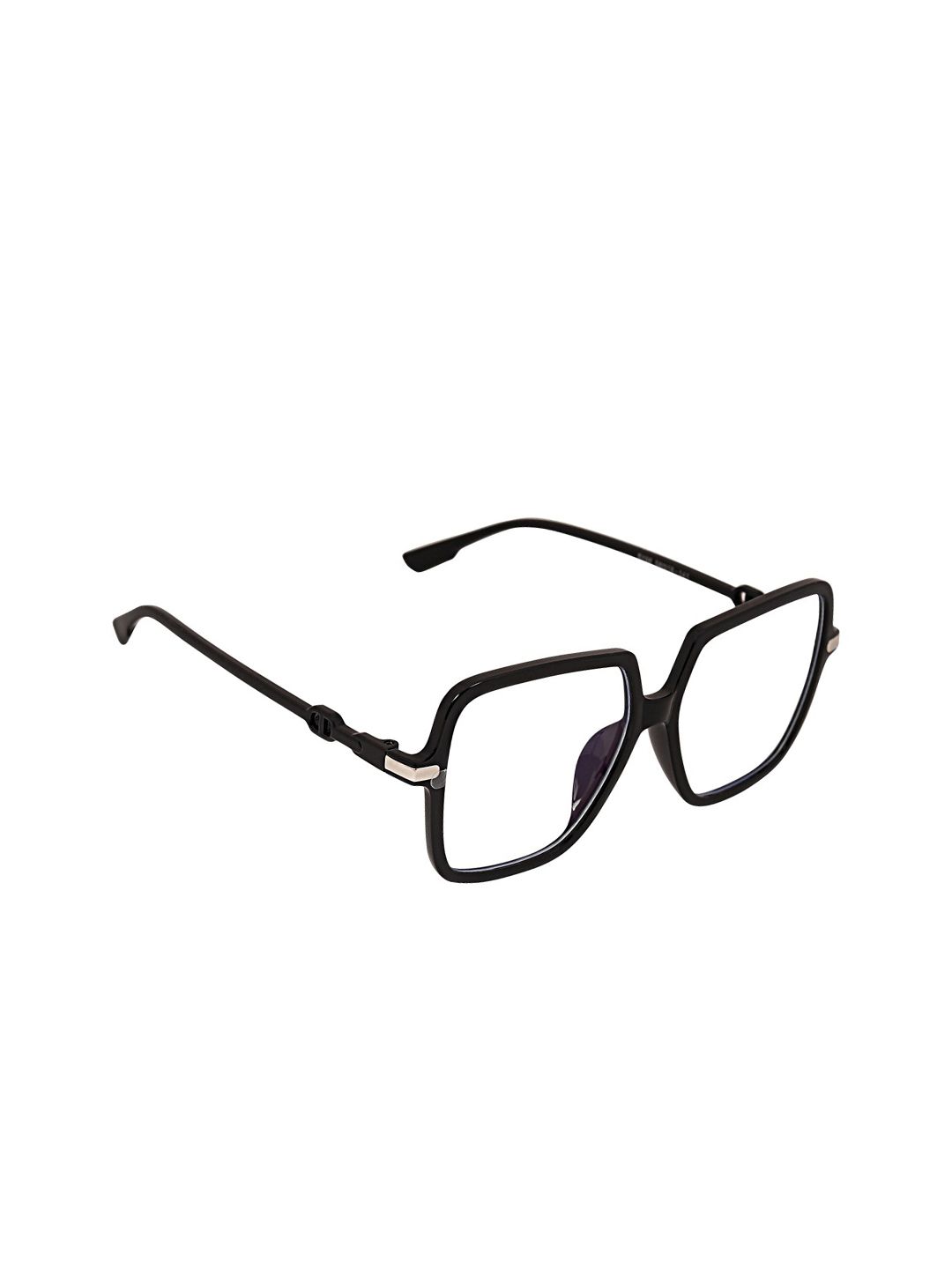 Peter Jones Eyewear Unisex Black Full Rim Light Blocking Square Frames Price in India