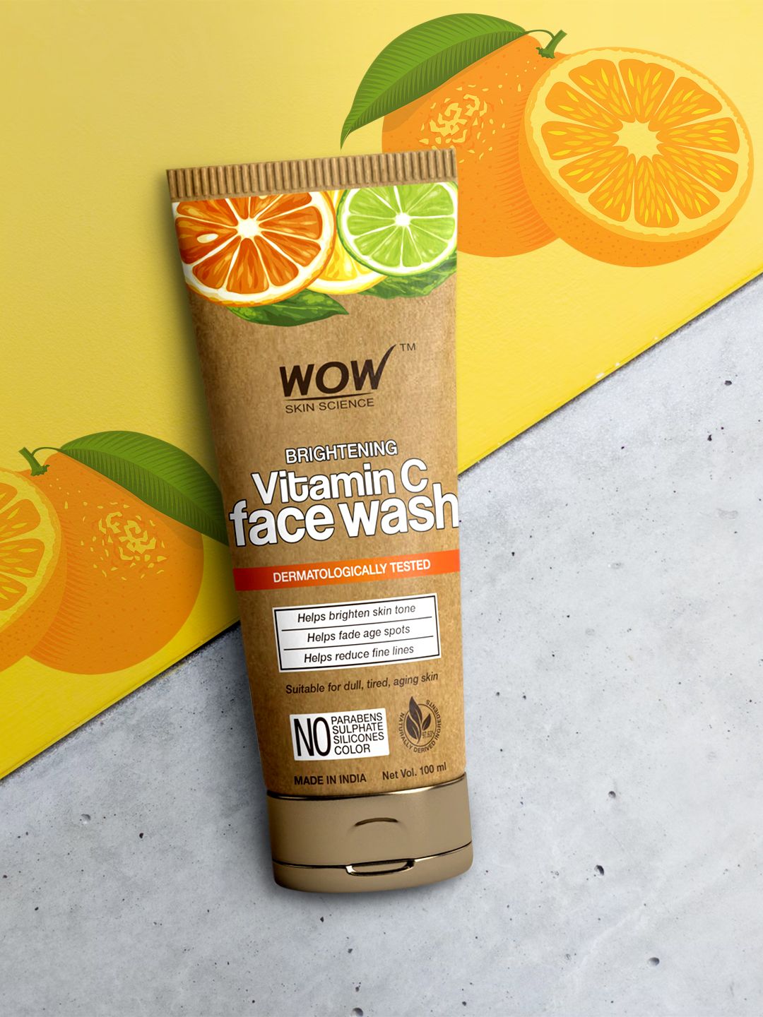 WOW SKIN SCIENCE Vitamin C Face Wash In Paper Tube - 100 ml