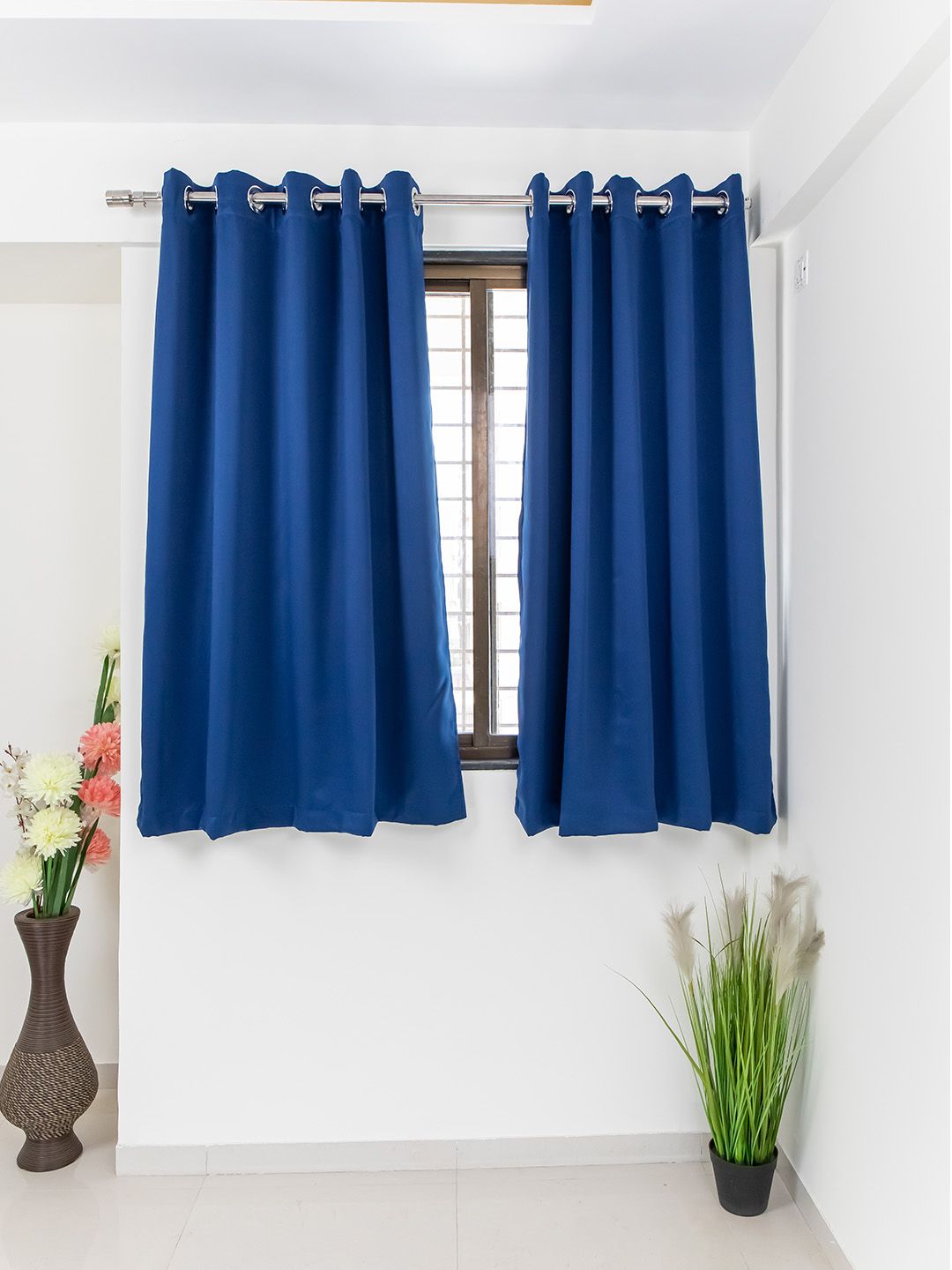 Livpure Smart Blue Set of 2 Black Out Window Curtain Price in India