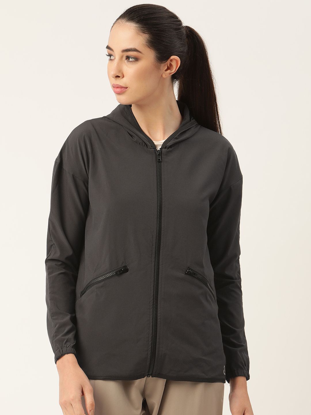 KICA Women Grey Lightweight Outdoor Sporty Jacket Price in India