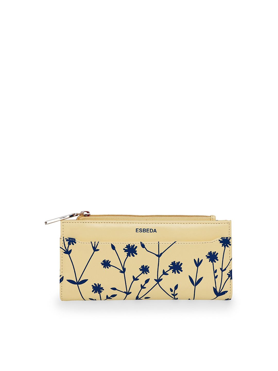 ESBEDA Women Yellow Floral Printed Two Fold Wallet Price in India