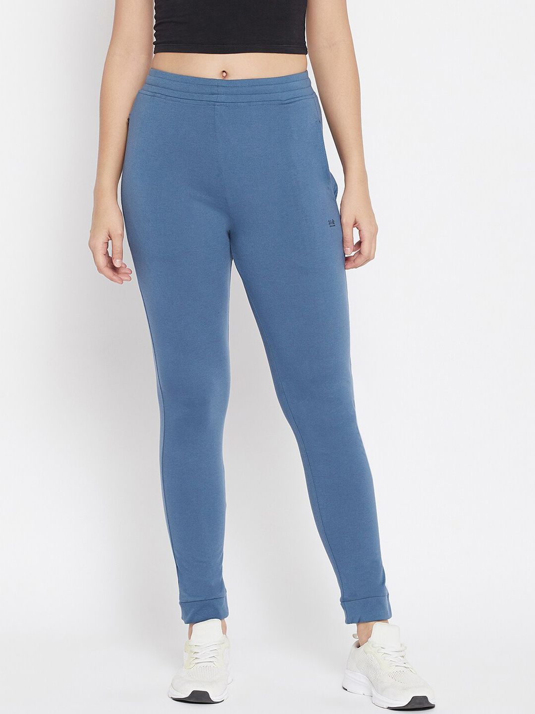 Okane Women Blue Solid Joggers Price in India