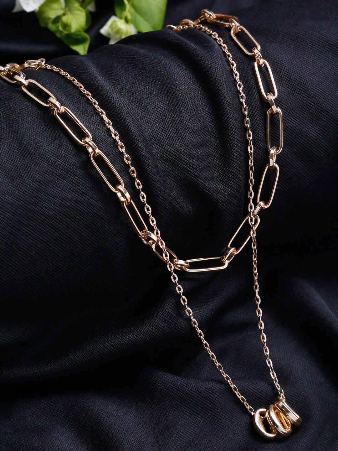 Madame Rose Gold-Plated Brass Layered Chain Price in India