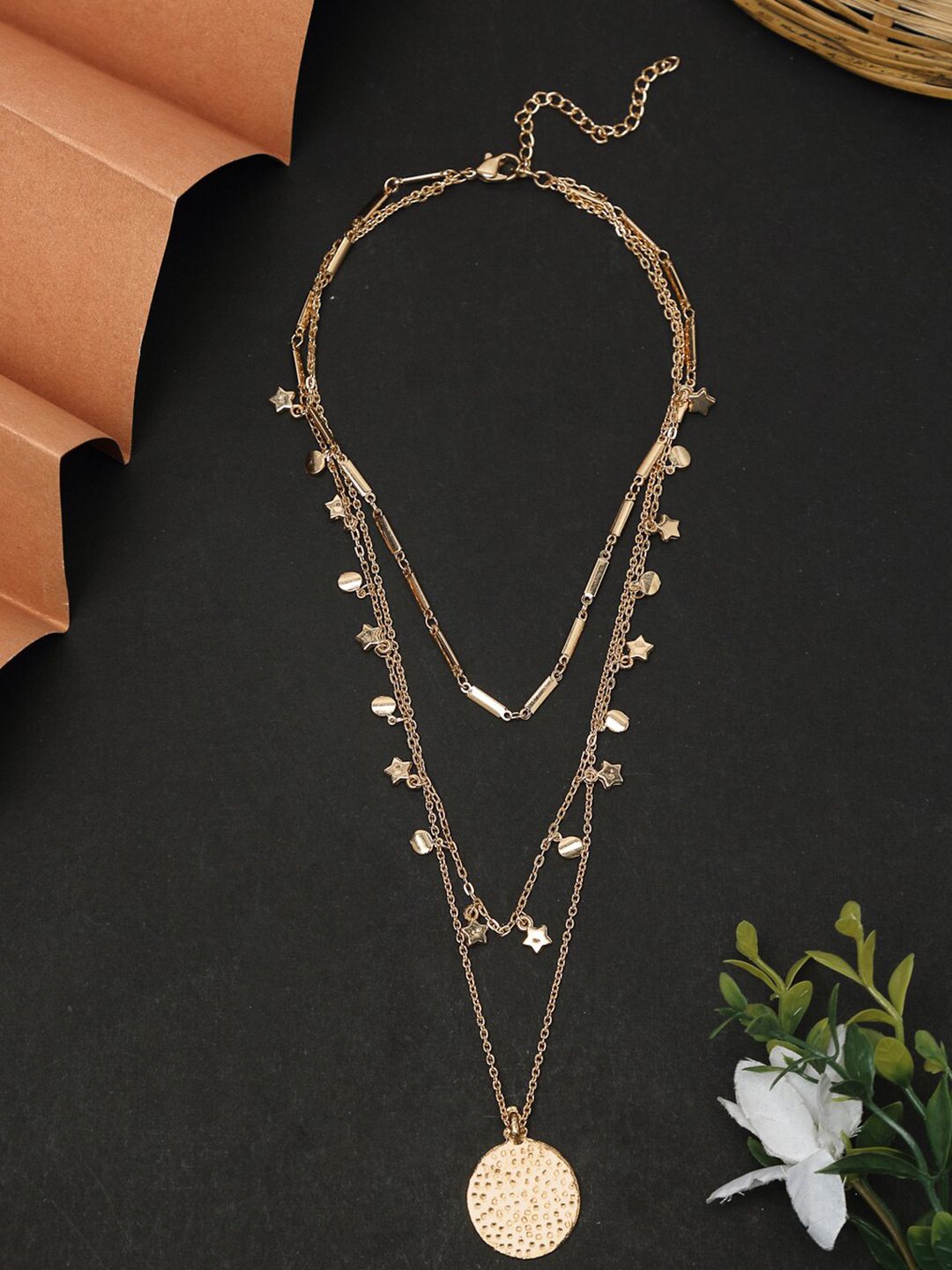 Madame Gold-Toned Rose Gold-Plated layered Chain Price in India