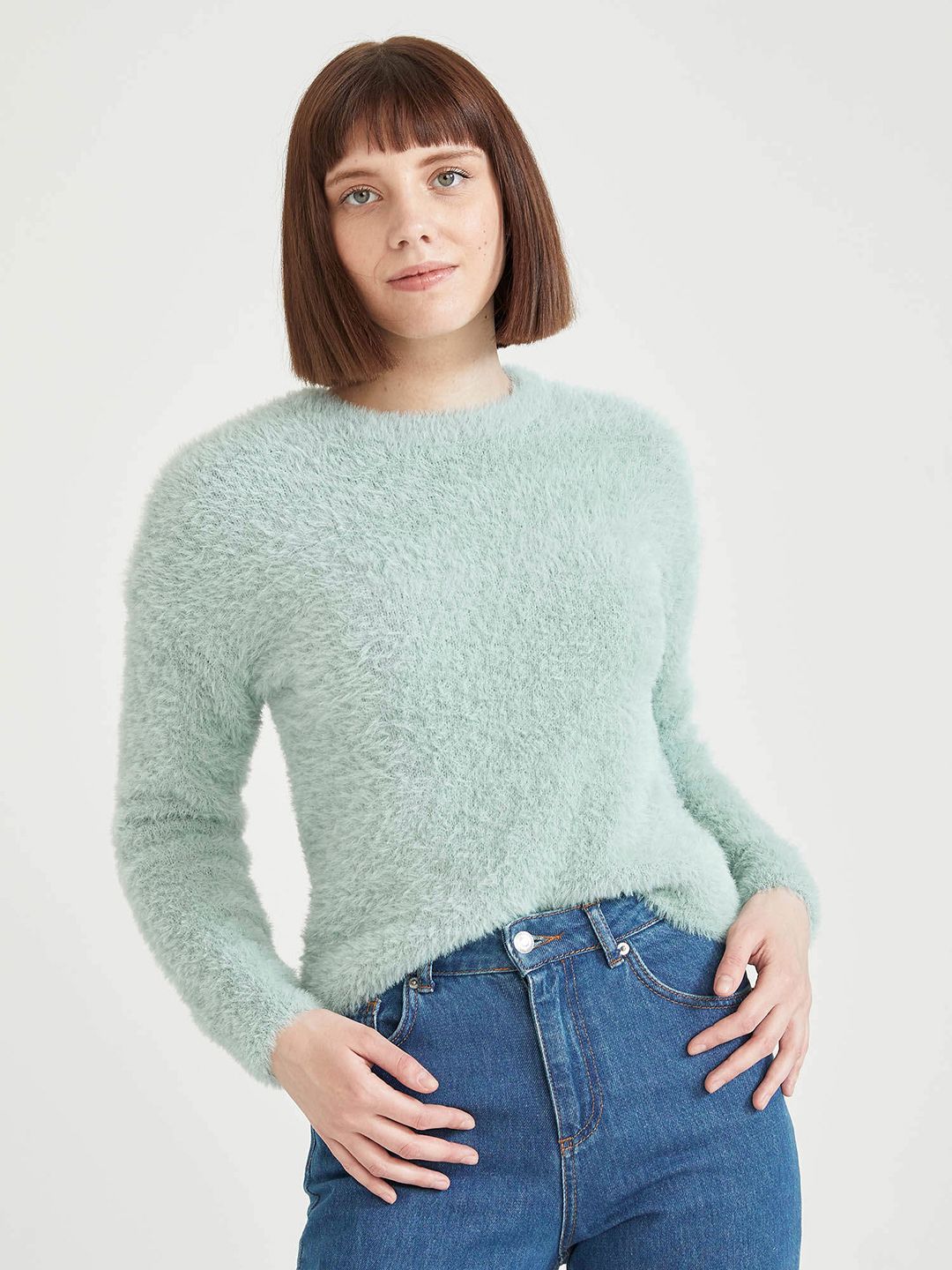 DeFacto Women Green Pullover Price in India
