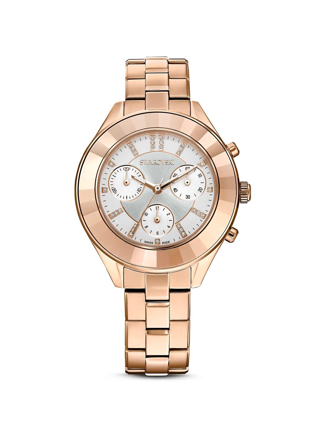SWAROVSKI Women Rose Gold-Toned Analogue Octea Lux Chronograph Automatic Watch 5612194 Price in India