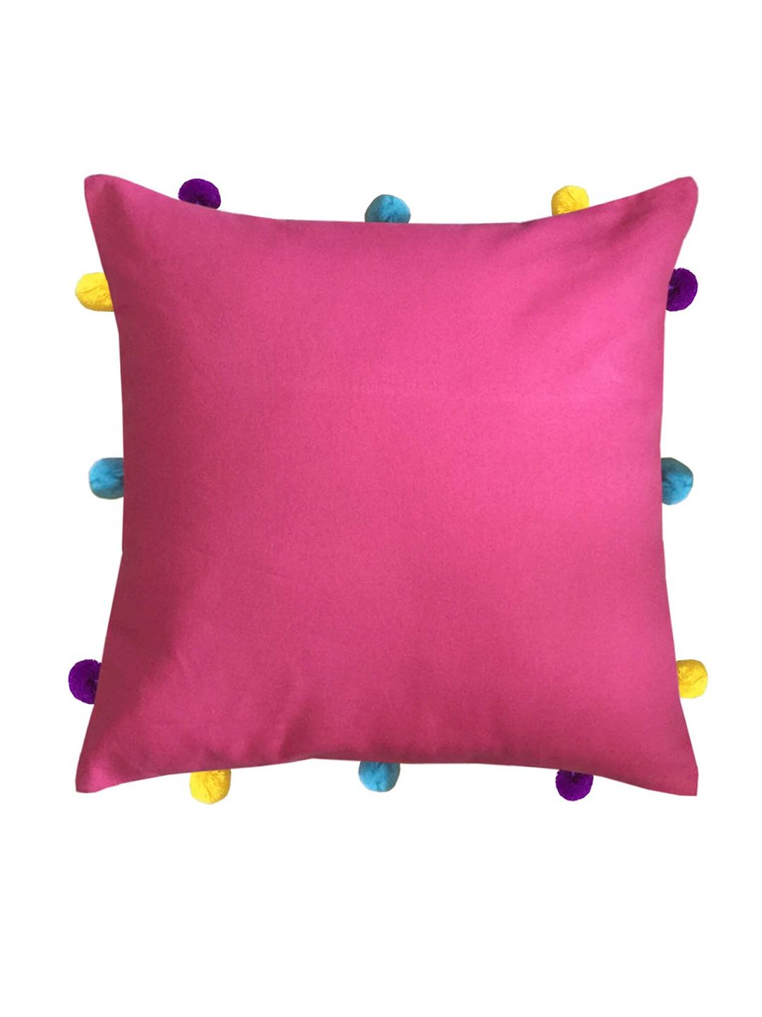 Lushomes Pink & Yellow Square Cushion Covers Price in India