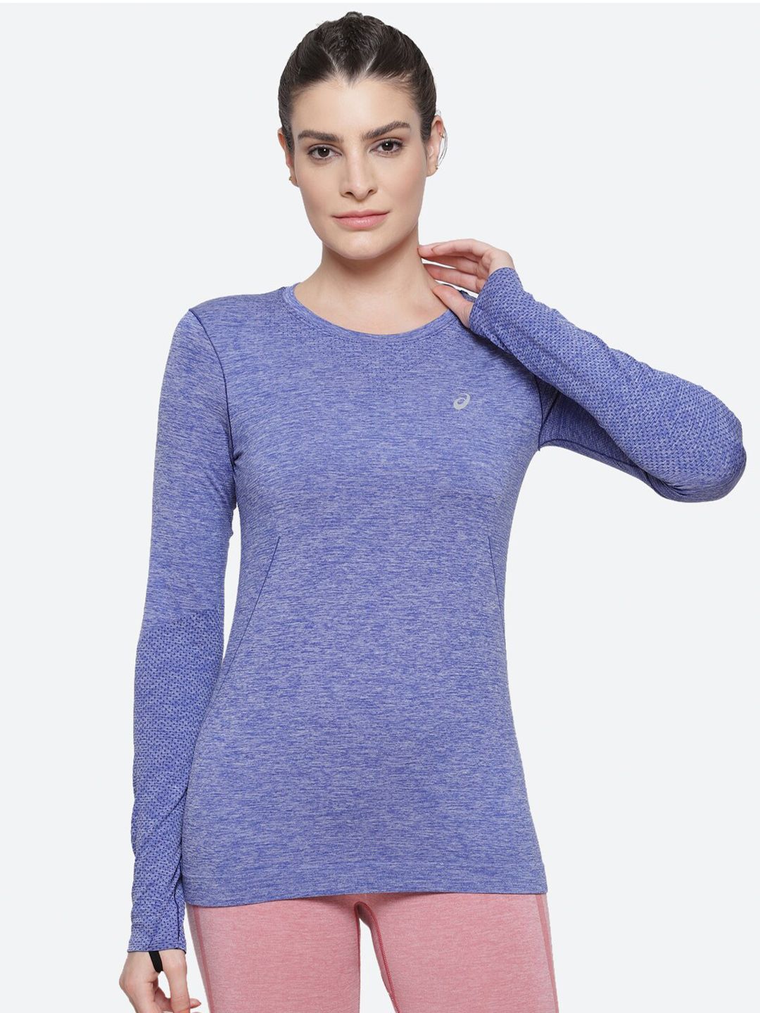 ASICS Women Blue Womatch Graphic T-shirt Price in India