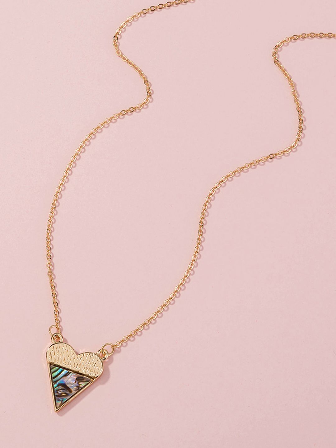 URBANIC Women Gold-Toned & Blue Pendant Necklace Price in India