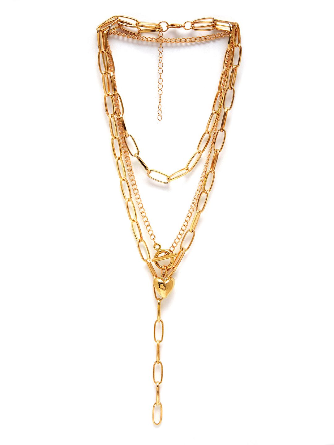 URBANIC Set of 2 Gold-Toned Necklace Price in India