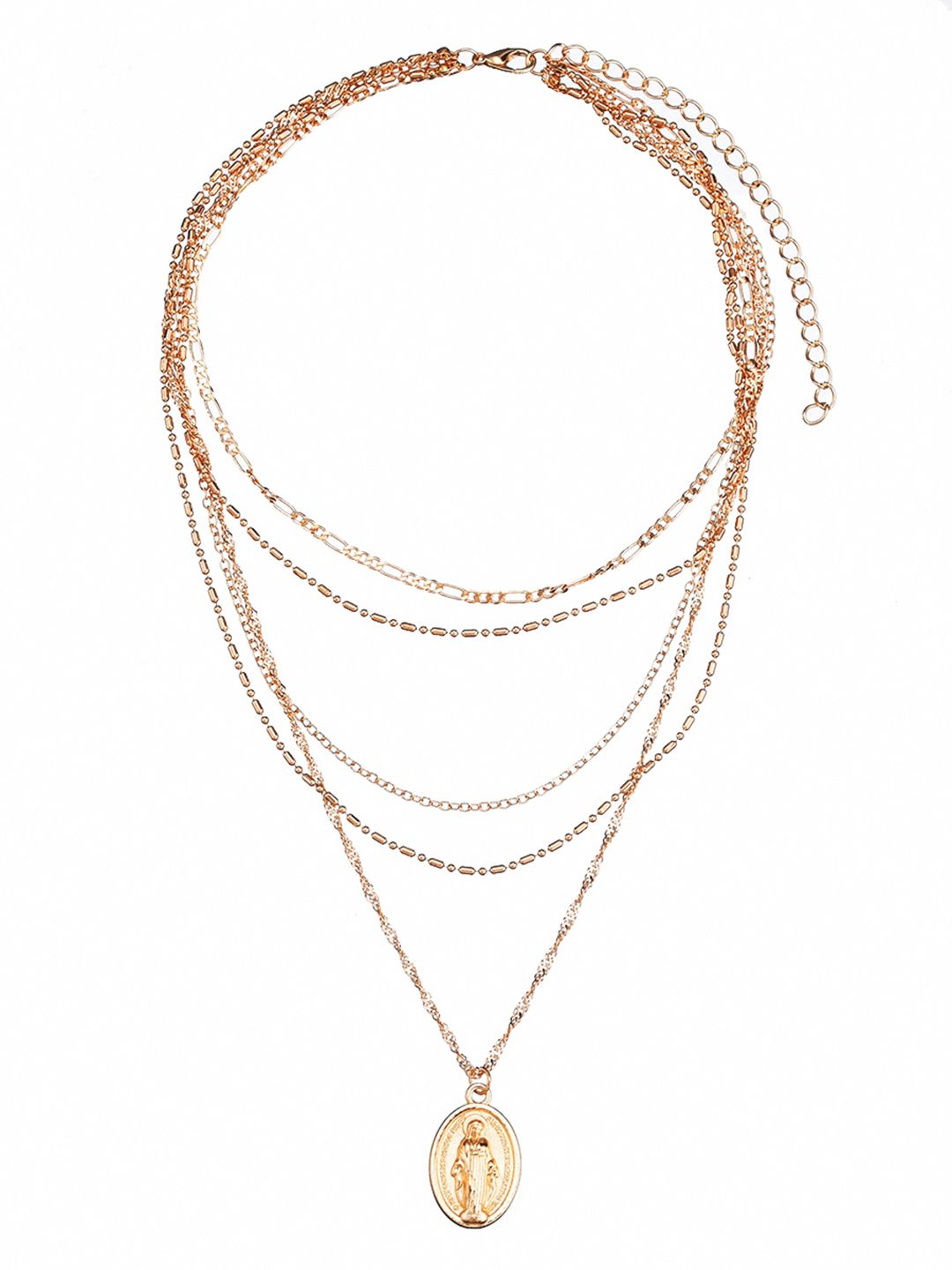 URBANIC Women Gold-Toned Layered Necklace Price in India