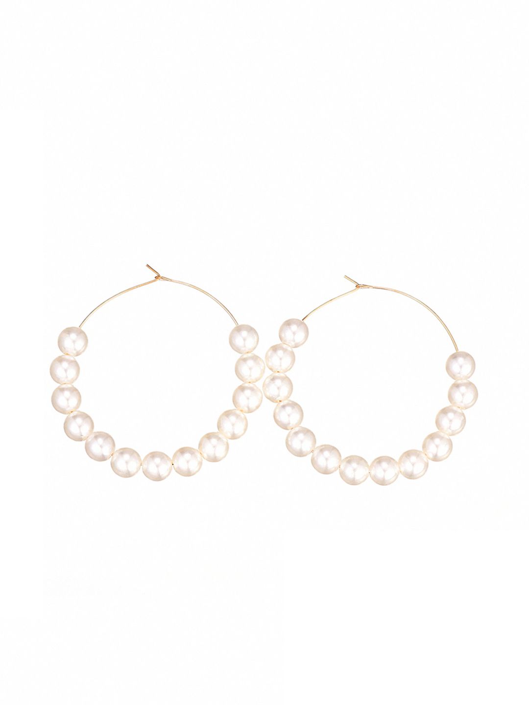 URBANIC Gold-Toned Circular Hoop Earrings Price in India