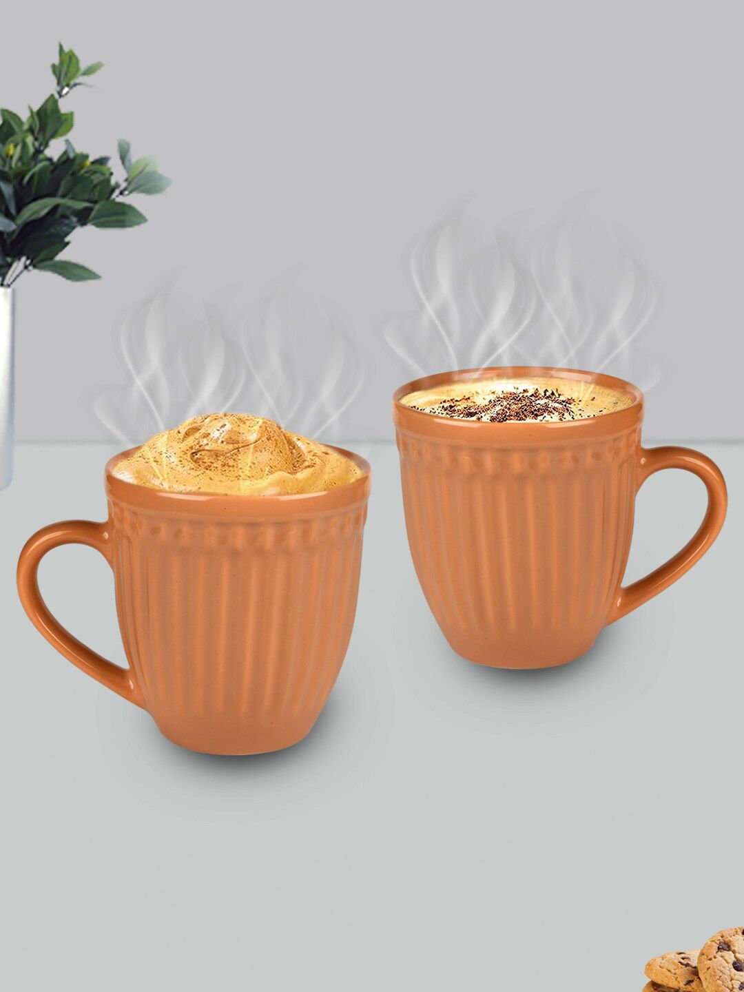 URBAN CHEF Mustard Handcrafted Ceramic Glossy Mugs Set of Cups Price in India