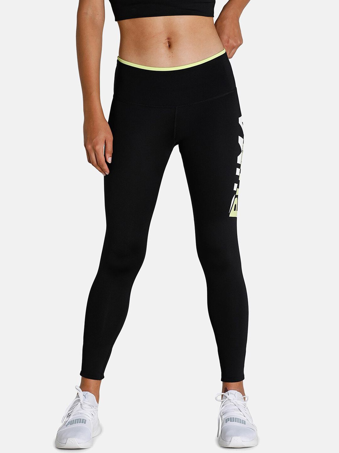 Puma Women Black Modern Sports Printed Tight Fit Tights Price in India