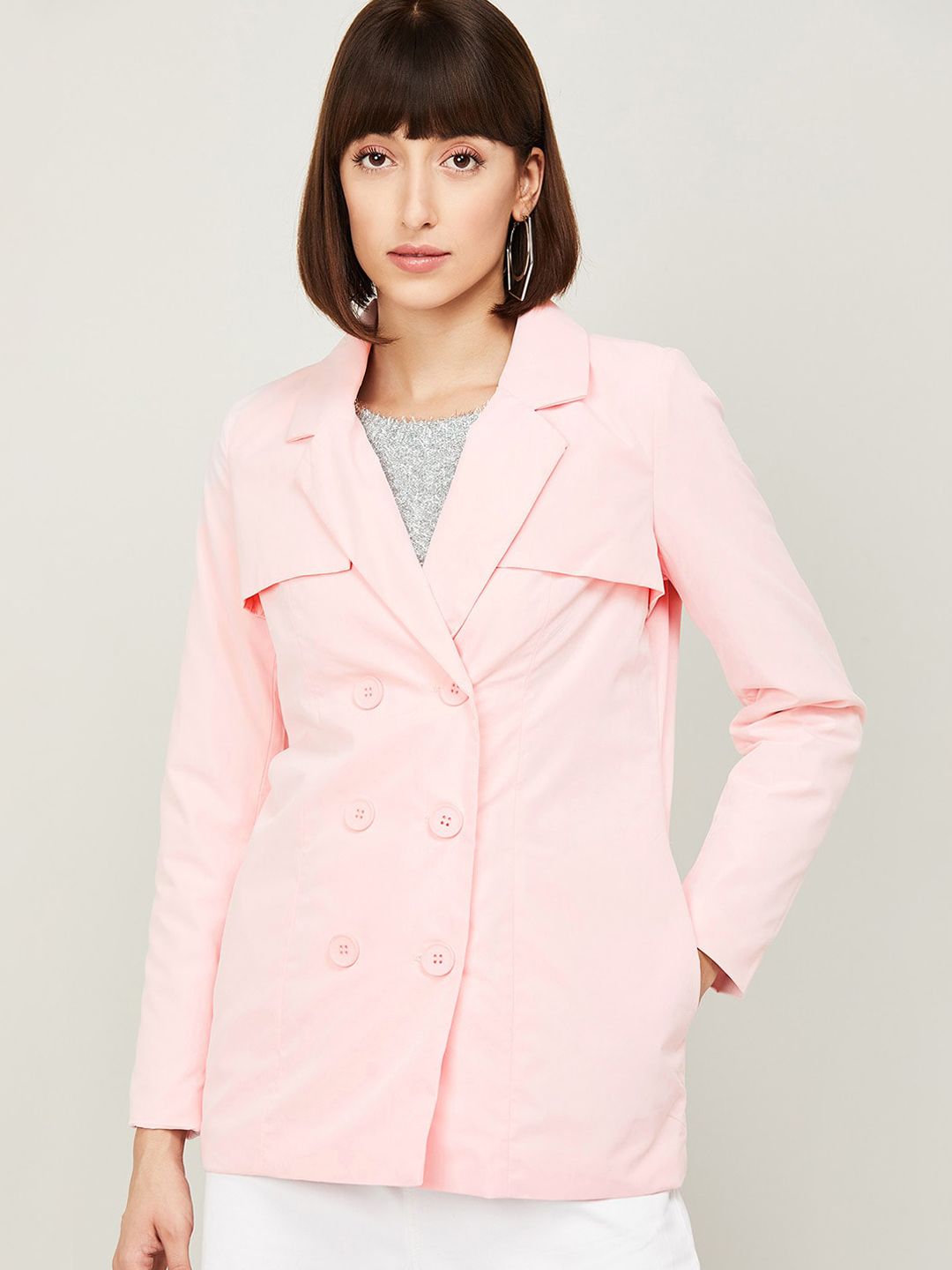 Bossini Women Pink Tailored Jacket Price in India