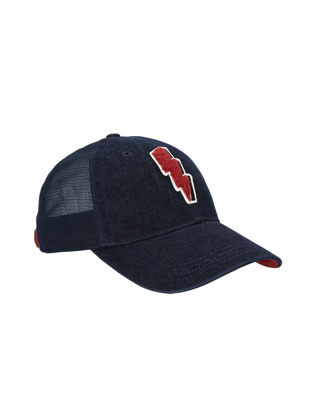 Royal Enfield Unisex Blue & Red Embroidered Baseball Cap Price in India