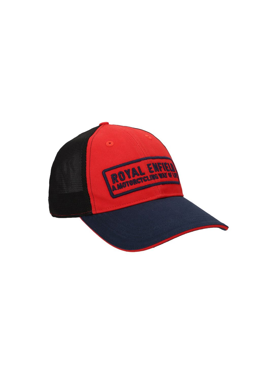 Royal Enfield Unisex Red & Blue Trucker Cap Price in India