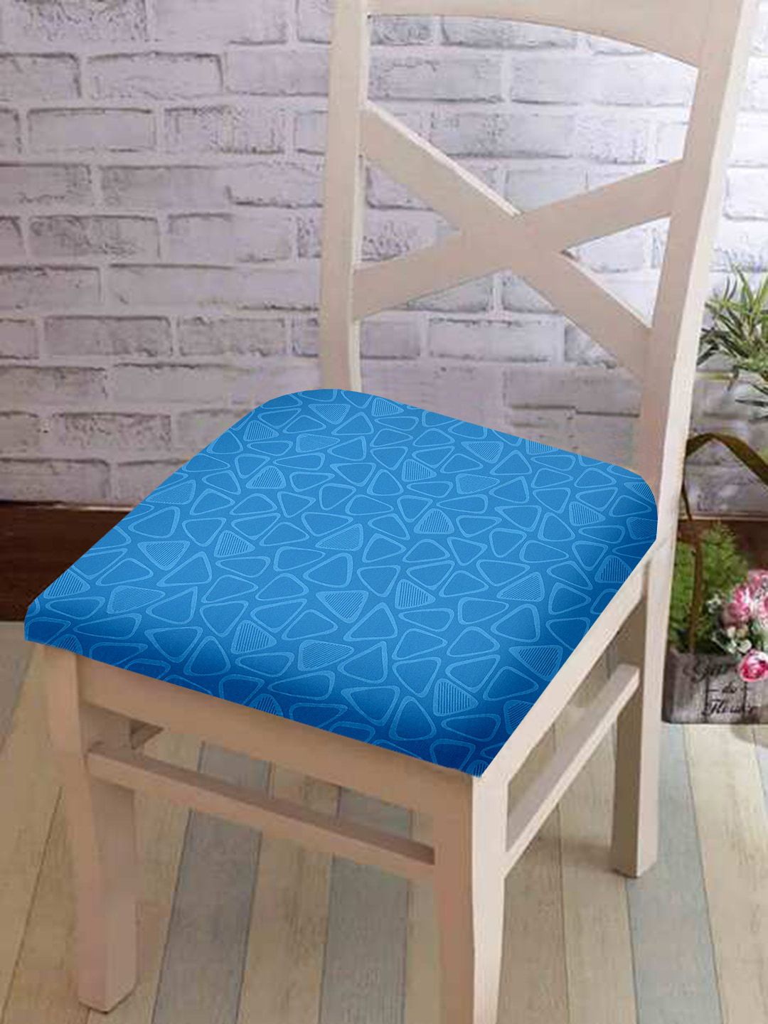 Cortina Blue Printed Chair Pads Price in India