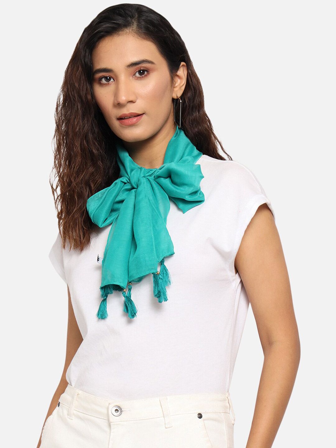 Trend Arrest Women Green Scarf Price in India