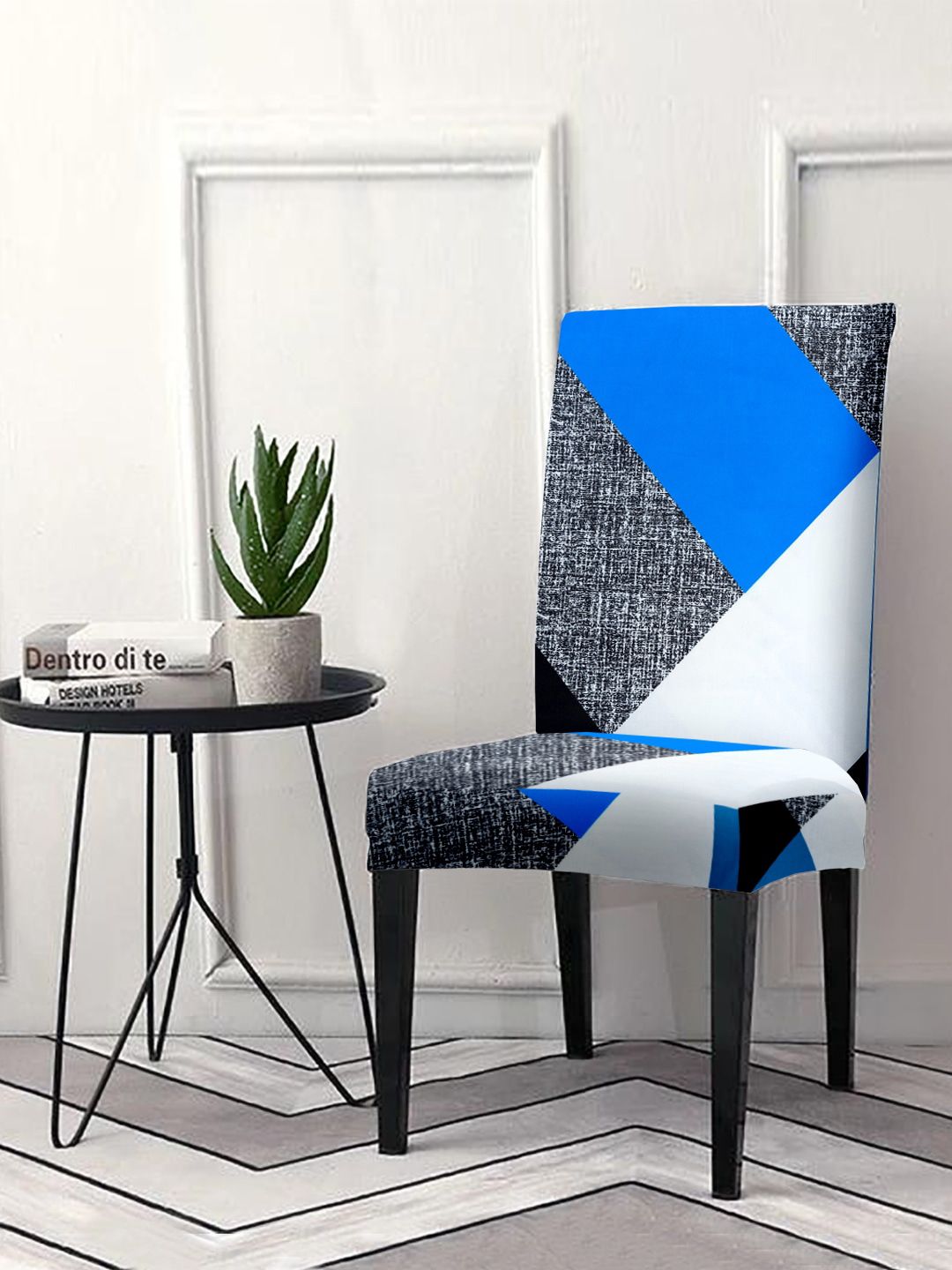 Cortina Unisex Blue & White Printed Chair Pads Price in India