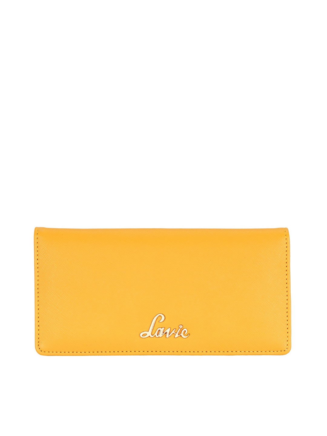 Lavie Women Yellow Solid SAFAIN PRO Two Fold Wallet Price in India