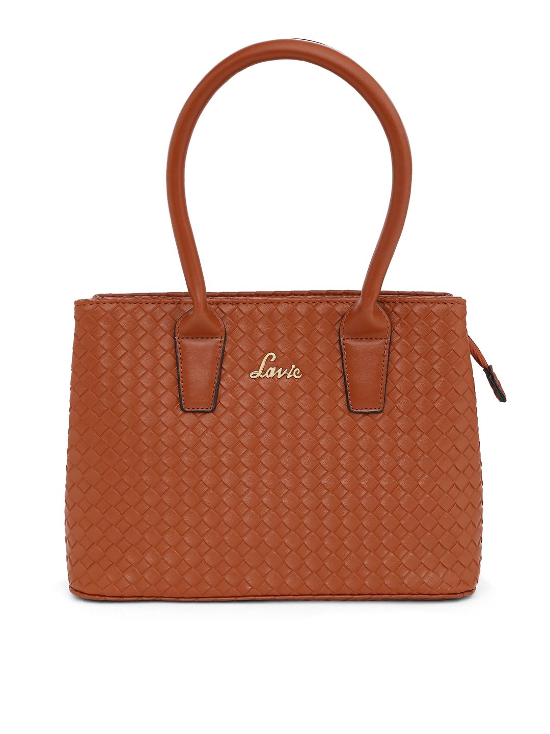 Lavie Tan Brown Textured FICSY Structured Shoulder Bag Price in India