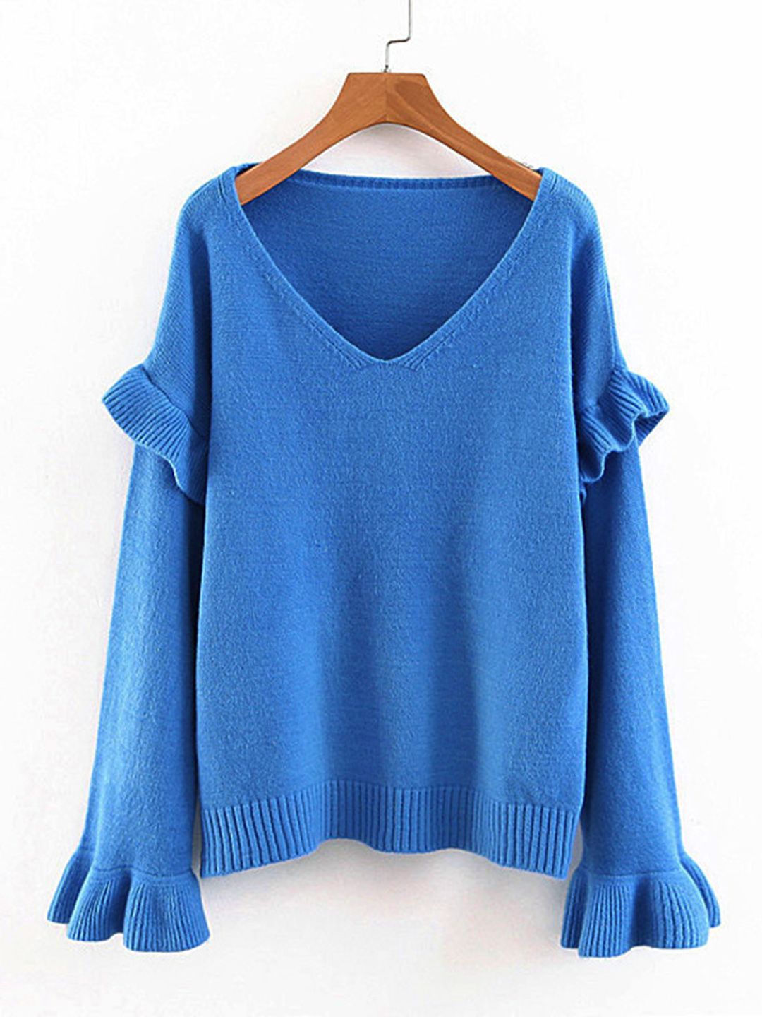 URBANIC Women Blue Solid Pullover Price in India