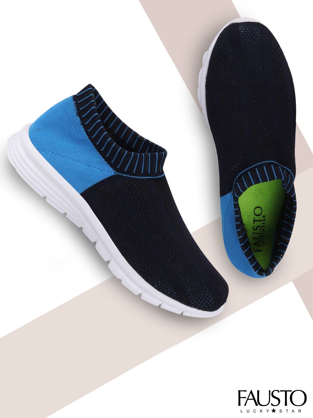 FAUSTO Women Blue Walking Non-Marking Shoes Price in India