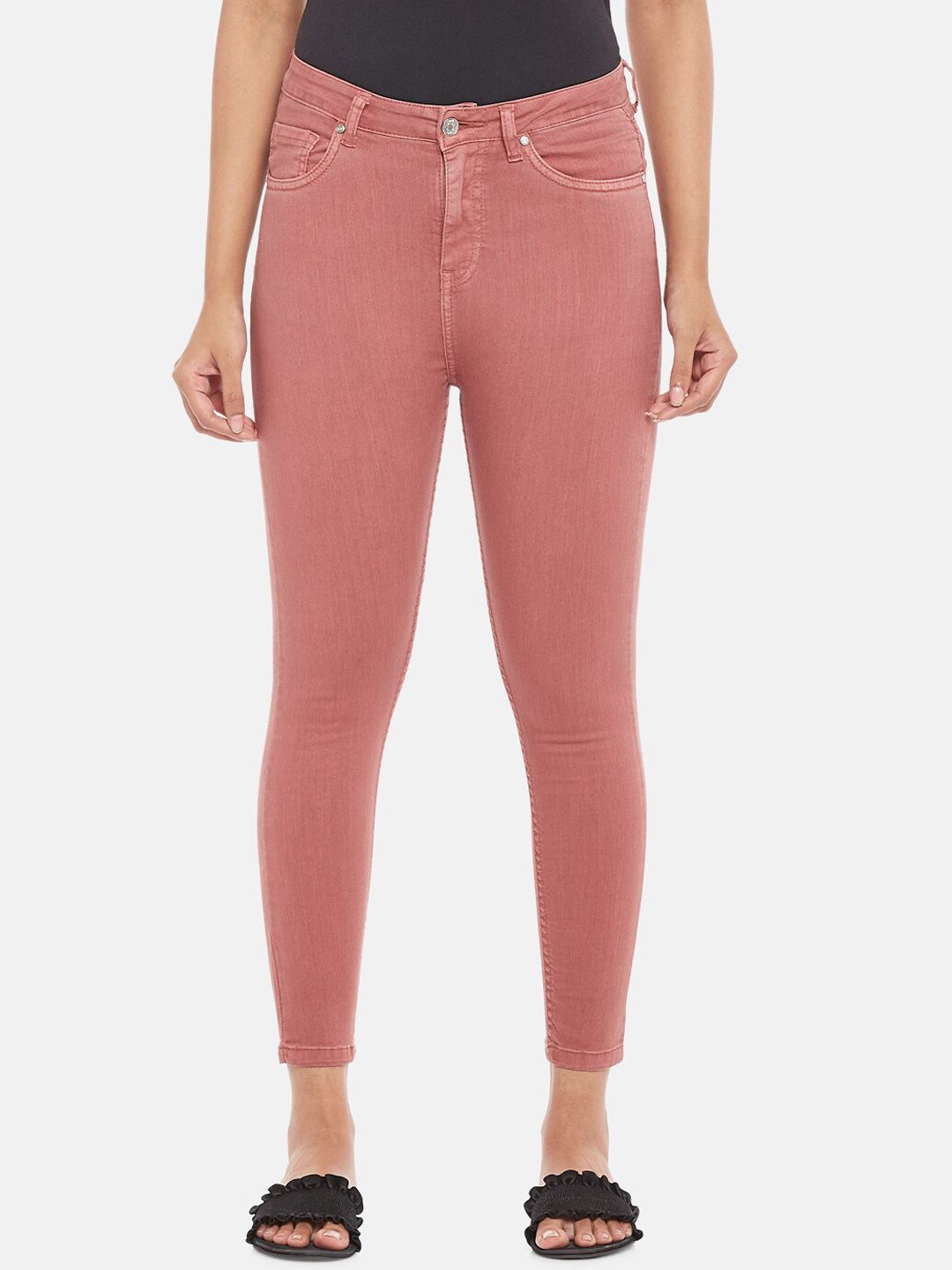 People Women Pink Super Skinny Fit Jeans Price in India